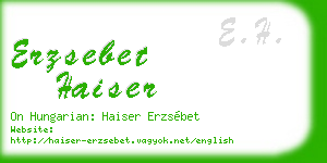 erzsebet haiser business card